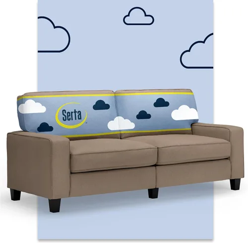 Vista 28 de Serta Palisades Sofás Tapizados para Sala, Sofá de Diseño Moderno, Tela, Beige