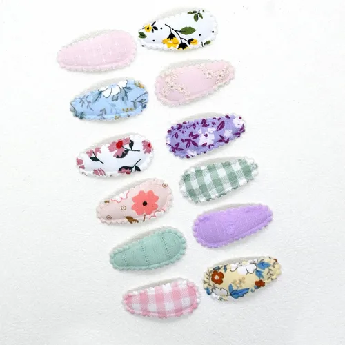 Vista 7 de 50 pinzas para el pelo de bebé a presión para niñas de 1.5 pulgadas, horquillas envueltas antideslizantes pequeñas para bebés y niños pequeños