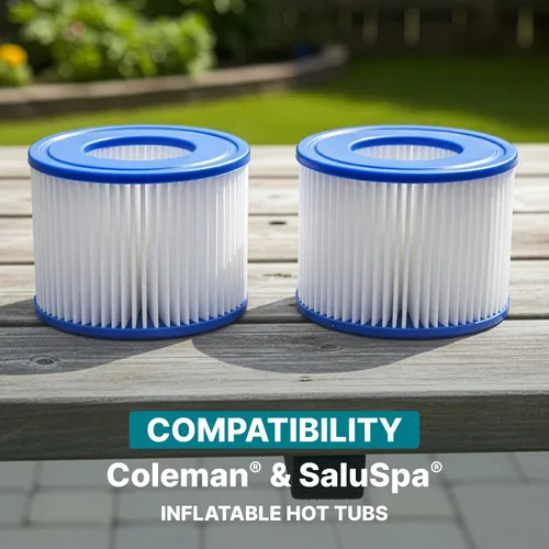 Vista 4 de Bestway SaluSpa - Cartucho de filtro de repuesto para spa, cartucho de filtro de bañera de hidromasaje tipo VI, compatible con balnearios inflables