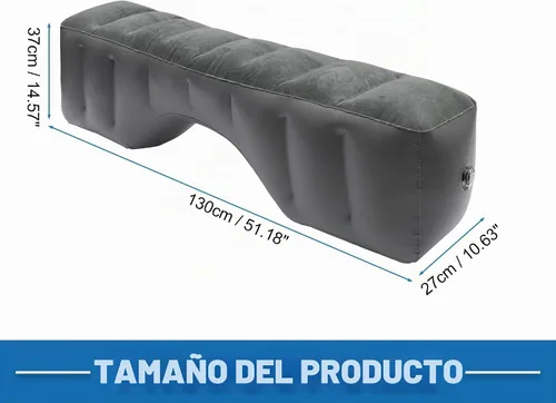 Vista 4 de Car Sleeping Mat Comfortable Rear Seat Air Bed Gap Pad for Napping Travel Gris