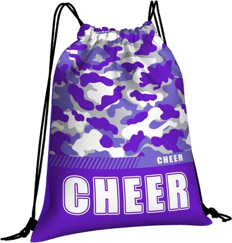 Vista 51 de Mochila con cordón impermeable para gimnasio, bolsas con cordón, bolsa de cuerda deportiva, mochila de camuflaje, Bolsas con cordón Cheer - Bolsas