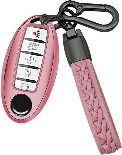 Vista 9 de Kirsnda - Funda para llavero de Nissan con cadena, funda protectora de TPU suave para llaves de auto, compatible con Altima Rogue Maxima Pathfinder