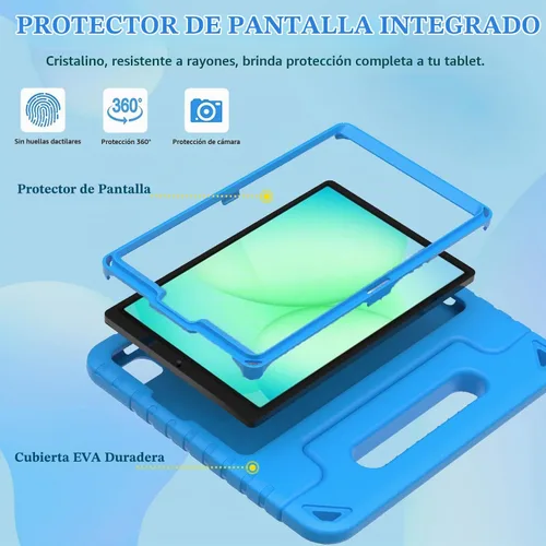 Vista 3 de BMOUO Funda infantil para Samsung Galaxy Tab A11 de 8.7 pulgadas 2025, Galaxy A9 de 8.7 pulgadas 2023 / A7 Lite 2021 con protector de pantalla, a