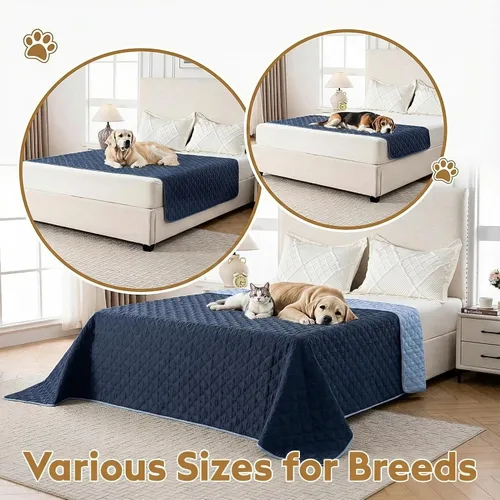 Vista 4 de FunFurry Manta impermeable para perro, funda de sofá lavable para perros, funda reversible para cama de perro, protector de muebles de sofá