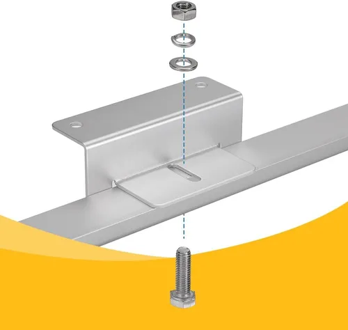 Vista 5 de BougeRV 8 unidades de soporte tipo Z para montaje de panel solar, compatible con RV, techo, embarcación, fuera de la red, 2 juegos de 4