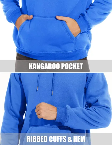 Vista 6 de MAGCOMSEN Sudadera con capucha de forro polar Sherpa para hombre