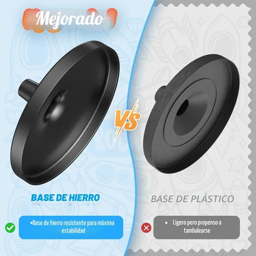 Vista 3 de Globo de 33 cm para niños y adultos, globo mundial interactivo para niños con base estable de metal pesado, superficie HD impermeable y escribible