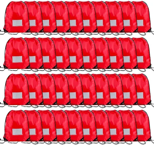 Vista 40 de CODOBON Paquete de 20 bolsas con cordón, mochila de cuerda de dibujo a granel, bolsa de bricolaje para gimnasio, deportes, bolsa para mujeres