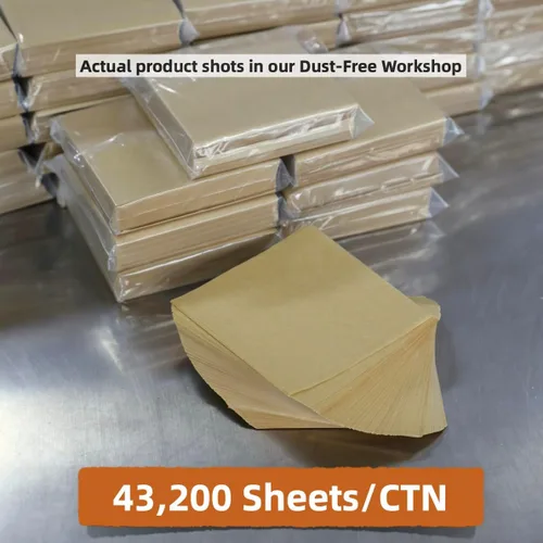 Vista 4 de Cuadrados de papel pergamino pequeños comerciales de 4 x 4 pulgadas (43,200 hojas), sin blanquear, antiadherentes, precortados, para envoltorios