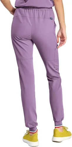 Vista 3 de Mediclo Pantalones médicos para mujer - Catalina Jogger 7 bolsillos ecológicos sostenibles FYSEL tela pierna cónica ropa de trabajo