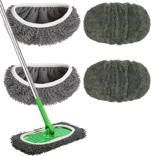 Vista 7 de Almohadillas de Microfibra Reutilizables para Trapeador Almohadillas Húmedas Lavables Compatibles con Repuestos de Almohadillas Swiffer Sweeper