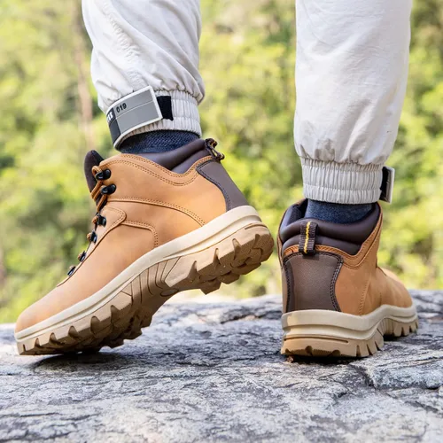 Vista 6 de CC-Los Botas de senderismo impermeables para hombre, ligeras, antideslizantes, agarre de alta tracción