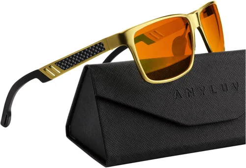 Vista 50 de ANYLUV Blue Light Blocking Glasses Men Computer Gaming Glasses Lightweight Al-Mg Metal Anti Eyestrain Eye Protection