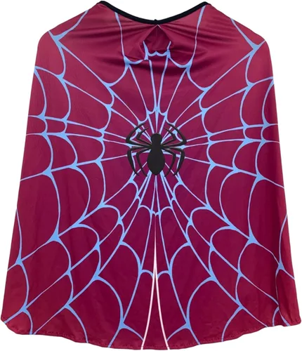 Vista 4 de KETLYA Disfraz de superhéroe fantasma para niñas disfraz de Halloween y cosplay con capa juego completo