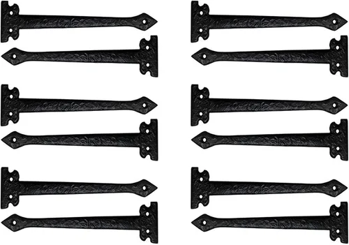 Vista 8 de Adonai Hardware Agee - Correa de aluminio resistente de 7 pulgadas con bisagra frontal falsa o falsa o falsa (paquete de 4, latón antiguo)