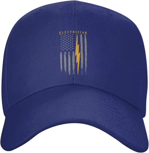Vista 17 de Gorra de béisbol de electricista estadounidense con bandera de Estados Unidos