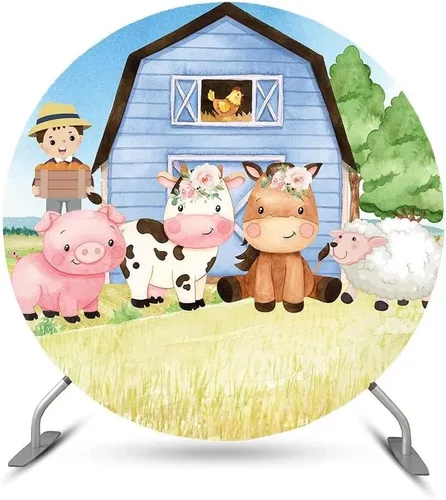 Vista 8 de Fundas de fondo de arco para fiestas, diseño de granero, diseño de granero, fundas elásticas para cumpleaños, banquetes, fiestas, baby shower