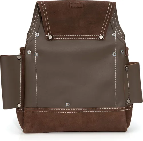 Vista 3 de Estwing Bolsa de Carpintero de Cuero Completo con 9 Bolsillos Marrón