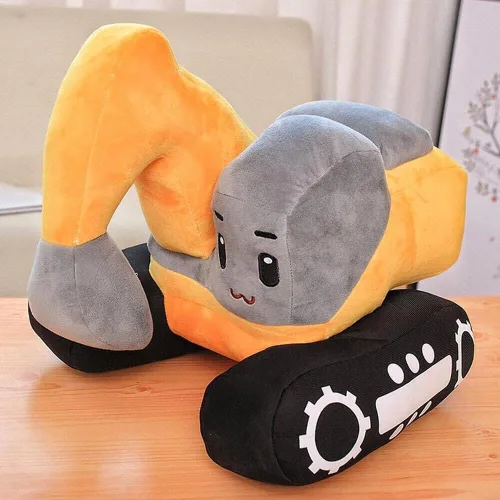 Vista 2 de XIYUAN Almohada de peluche de camión de juguete de construcción suave de 11 pulgadas, juguete de camión de juguete súper linda, juguetes de felpa
