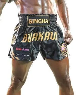 Vista 3 de Buakaw Banchamek Fight Gear MMA artes marciales Muay Thai Kick Boxing Shorts