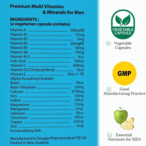 Vista 6 de Hi Well Premium Multi Vitaminas y Minerales para Hombres 60VegeCápsulas