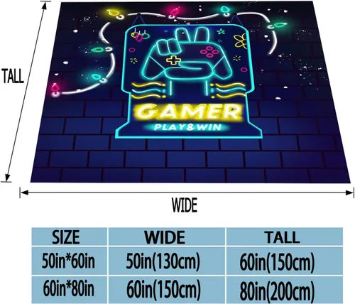Vista 4 de Manta suave de juegos de regalo para niños, niñas y adolescentes, manta de franela de forro polar de videojuegos para niños, adolescentes, adultos