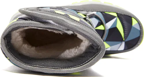 Vista 5 de GUBARUN - Botas de nieve para niños impermeables antideslizantes resistentes al frío zapatos para invierno y climas fríos para niños pequeños