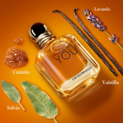 Vista 2 de Armani Beauty - Stronger With You - Eau de Toilette - Colonia para Hombre - Fragancia picante cálida - Castaño, lavanda, salvia tierna, notas