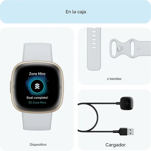 Vista 9 de Fitbit Sense 2 reloj inteligente avanzado de salud y fitness con herramientas para manejar el estrés y el sueño, aplicación ECG, SpO2, frecuencia