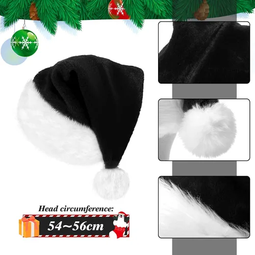 Vista 2 de Geyoga 4 Pack Kid Christmas Costume Set Christmas Santa Hat Tutu Skirt Striped Tights for Christmas Holiday Dress Party