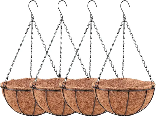 Vista 10 de LaLaGreen - Cestas colgantes para plantas (8 pulgadas, 2 unidades)