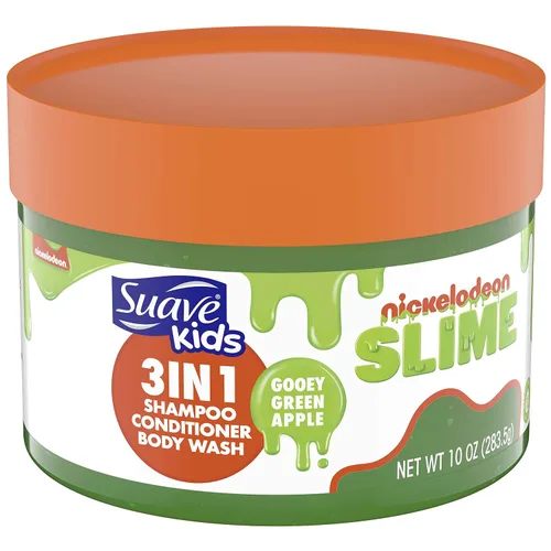 Vista 10 de Suave Champú para niños, acondicionador, gel de baño 3 en 1 para facilitar la limpieza de manzana verde pegajosa, sin desgarros, 10 onzas