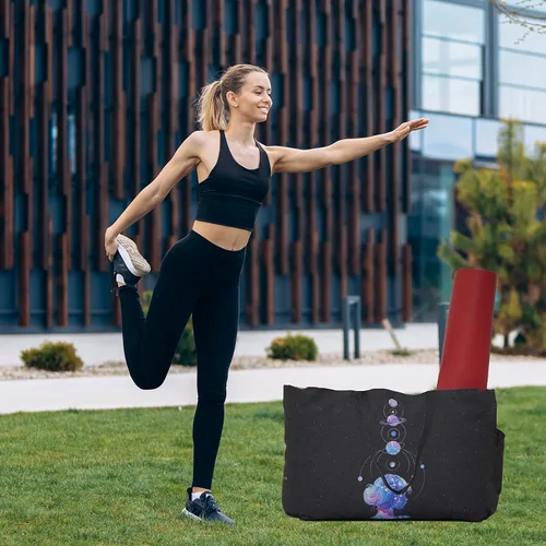Vista 5 de HEALTHY DREAM Elegante bolso de mano para mujer Bolso grande con asas de correa para el hombro yoga, playa, deportes, naturaleza y compras