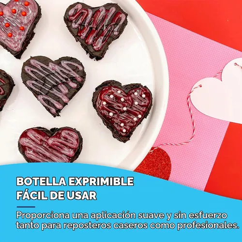 Vista 3 de Satin Ice Esmalte de purpurina negra (botella de 10 onzas) para decorar pasteles, cupcakes, brownies y donas