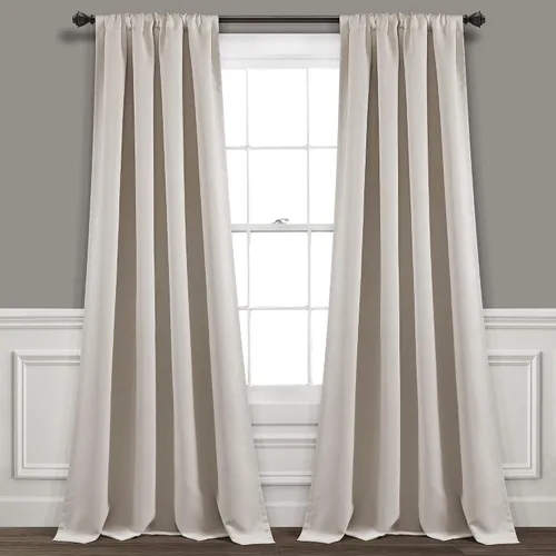 Vista 12 de Lush Decor Paneles de cortinas aisladas para oscurecer la habitación, con bolsillo para barra, par de cortinas largas para dormitorio o sala
