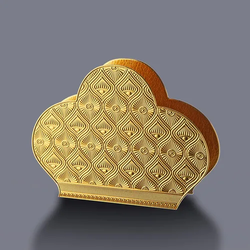 Vista 3 de Alisveristime Servilletero Zamac - Organizador decorativo elegante de metal para uso en mesa o encimera (dorado)