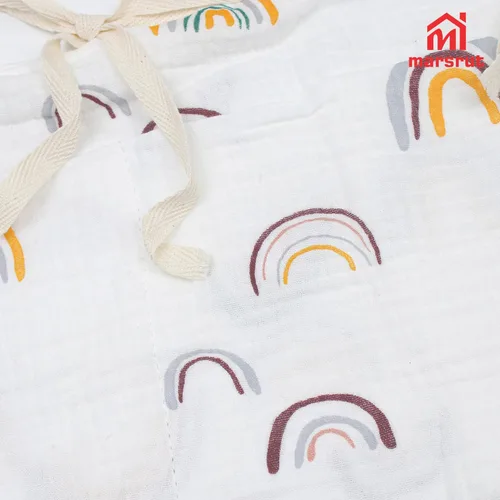 Vista 7 de Bolsa organizadora de almacenamiento colgante para cuna, bolsillo para cunas de bebé, material de algodón, bolsas multifuncionales para organizar
