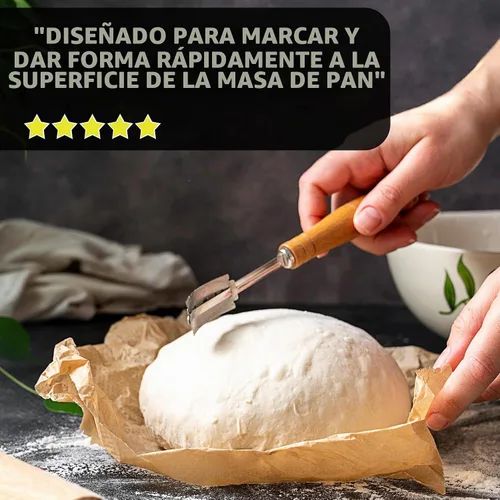 Vista 2 de Orblue - Herramienta de puntuación de masa coja para pan artesanal, herramienta de puntuación de masa madre para pan artesanal, herramienta