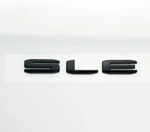 Vista 4 de 1 pieza para puerta trasera Sierra 19-21 SLE Logo Emblema Pastilla 3D Placa de identificación de repuesto para SLE (cromo)