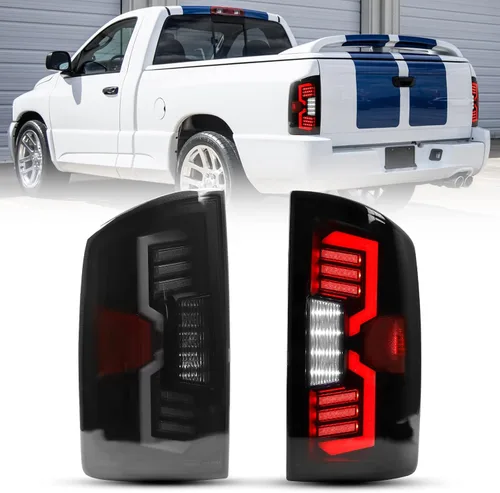 Vista 10 de ROXX Luces traseras LED completas compatibles con Dodge Ram 1500 2002-2006, Dodge Ram 2500 3500 2003-2006, conjunto de luces traseras de lente