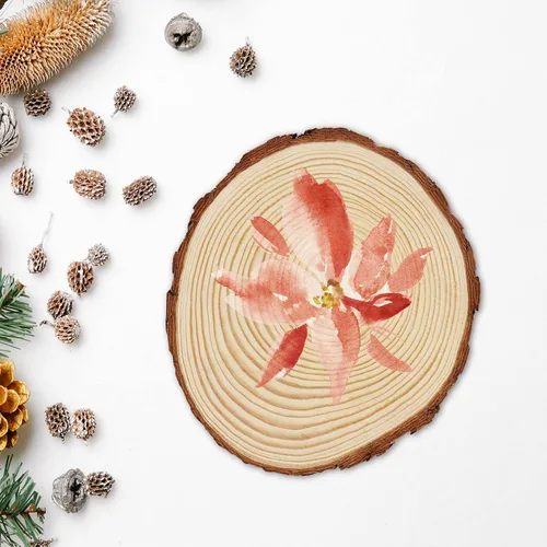 Vista 7 de KEILEOHO 8 piezas de rebanadas de madera natural de 8 a 9 pulgadas, círculos de madera de corteza de árbol para artes y manualidades, discos