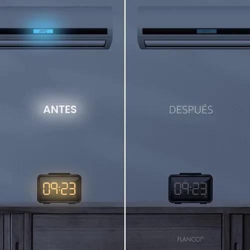 Vista 3 de FLANCCI Adhesivos de bloqueo de luz LED, filtros de atenuación de luz, (2 hojas), hojas de atenuación para enrutadores, cubiertas LED opacas
