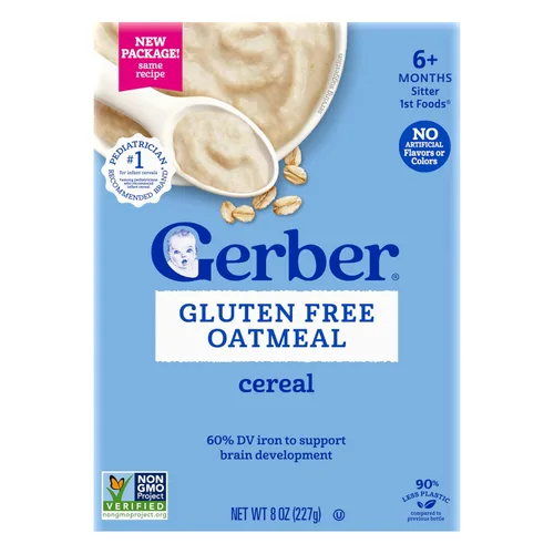 Vista 15 de Gerber Cereal de arroz etapa 1, sin OMG, 8 onzas, paquete de 5