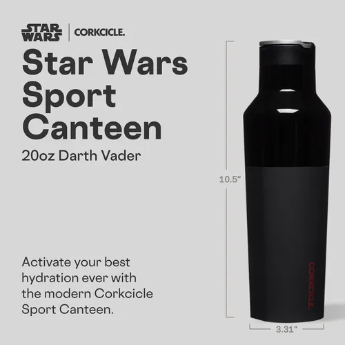 Vista 2 de Corkcicle Cantimplora Deportiva – Mantiene las bebidas frías 25 horas – Acero inoxidable con triple aislamiento – Tapa enroscable – Botella