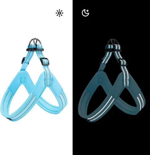 Vista 4 de EXCELLENT ELITE SPANKER Arnés sin tirones para perro, chaleco reflectante ajustable, suave acolchado, correa para el pecho de fácil mascota con Negro