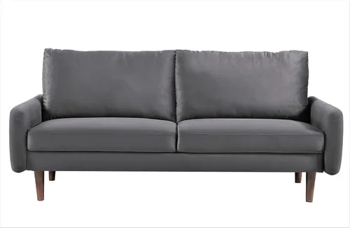 Vista 3 de Container Furniture Direct Kent - Sofá de terciopelo para salas de estar modernas y espacios compactos, cómodo sofá de 3 plazas, muebles de estudio