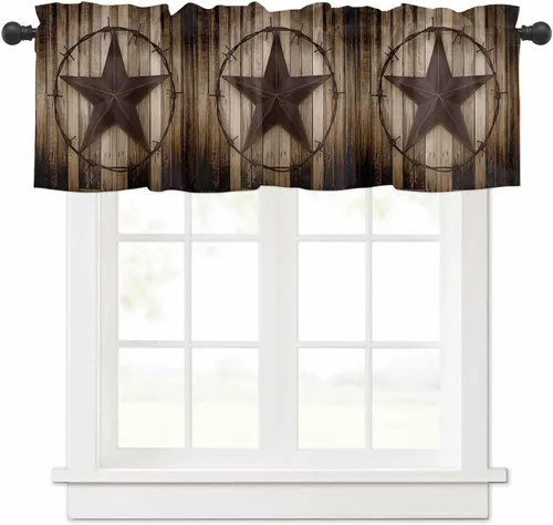 Vista 22 de Cenefa de cortina con lazo rojo de Navidad para ventanas, sala de estar, cocina, baño, granja, bolas de Navidad de acuarela con diseño de bayas