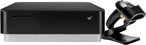 Vista 3 de Star Micronics mPOP Impresora de recibos USB-C Lightning integrada y cajón de efectivo con soporte para tableta, color negro