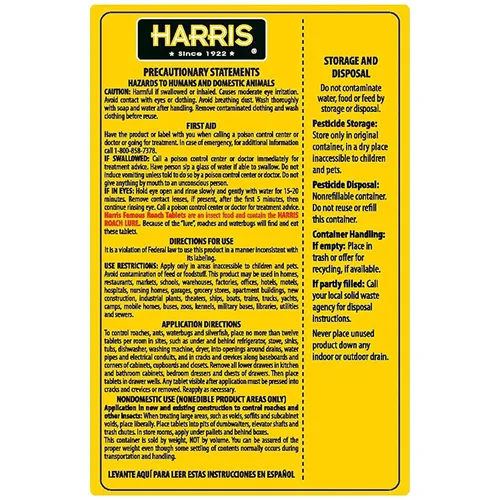 Vista 7 de Tabletas para cucarachas Harris, polvo mata cucarachas de ácido bórico con señuelo para insectos (4 oz, 96 tabletas)