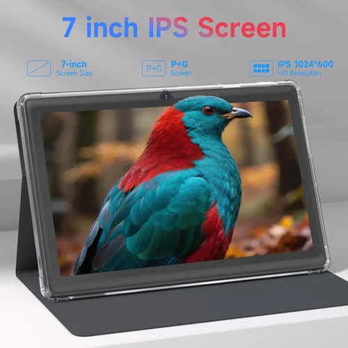 Vista 4 de CUPEISI Tablet Android 14, tableta de 7 pulgadas con funda, 8 GB de RAM+32 GB de ROM/1 TB Tableta expandible, 1.6 GHz, computadora con procesador